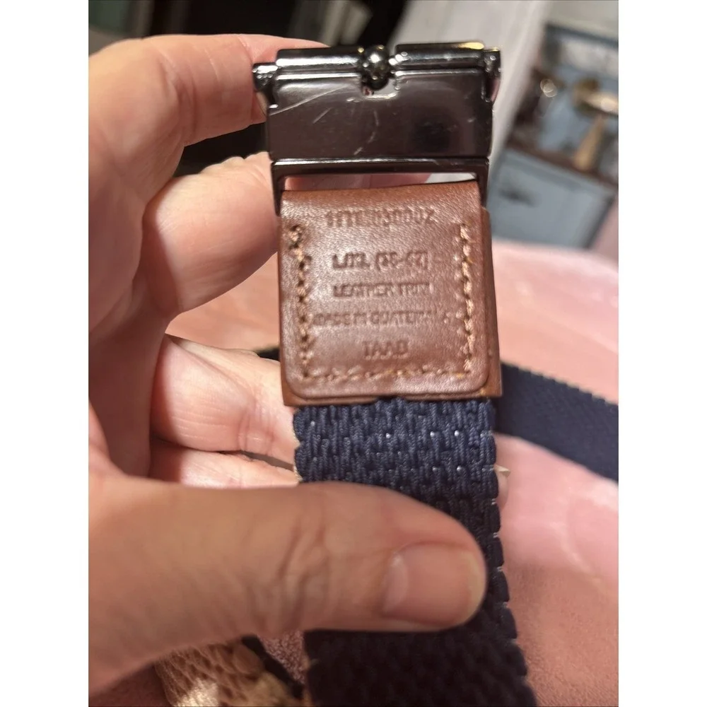 Tommy Bahama‎ Reversible Woven Belt Tan/Navy Size L/XL 48